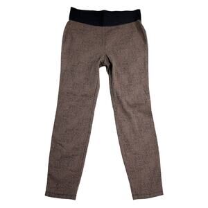 Soft Surroundings Legging Woman M Brown Black Animal Print Elastic Waist Stretch